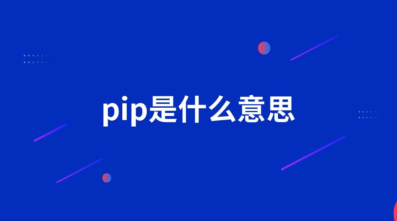 pip是什么意思